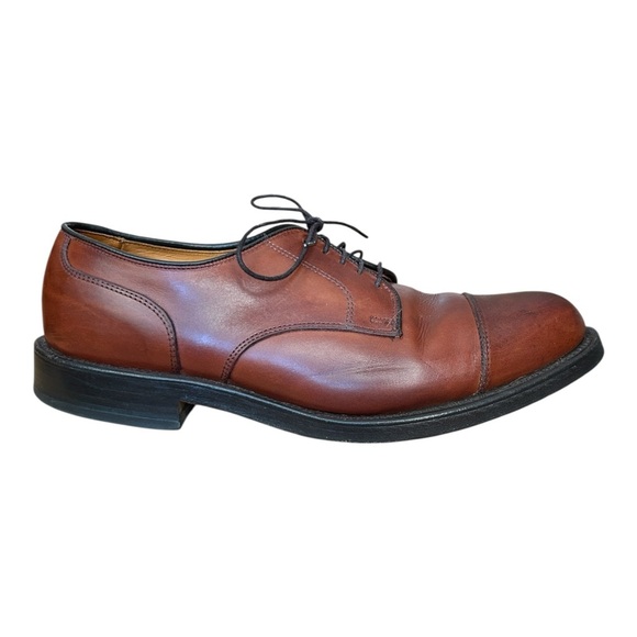 ALLEN EDMONDS Fairgate Brown Leather Lace Up Derby sz 8D Dress Shoe Cap Toe 1351 - Picture 2 of 11